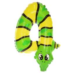 Balon foliowy cyferka 4 zwierzątko - 1