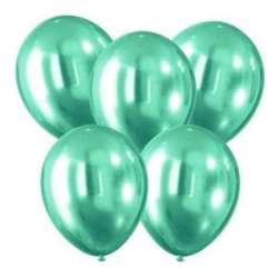 Balony z efektem chromu zielone 30cm 5szt