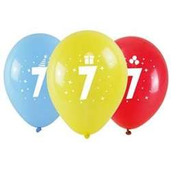 Balony z nadrukiem 7 28cm 3szt - 1