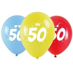 Balony okazjonalne z nadrukiem 50 28cm 3szt - 1