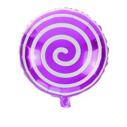 Balon foliowy lizak fioletowy