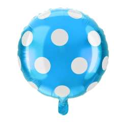 Balon foliowy kropki niebieski - 1