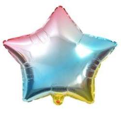 Balon foliowy tęczowy gwiazda - 1