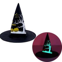 Kapelusz czarownicy ze świecącym nadrukiem - 1