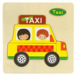 Układanka edukacyjna drewniana puzzle 7el Taxi (CH-6895270-15)
