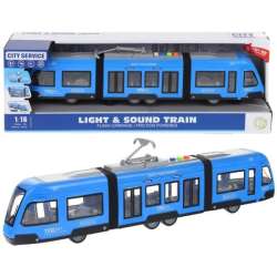 Tramwaj przegubowy niebieski światło/dźwięk, otwierane drzwi (CH-6995891)