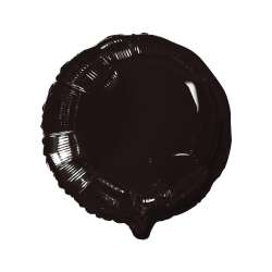 Balon foliowy okrągły czarny 45,7cm