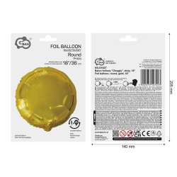 Balon foliowy okrągły złoty 45cm - 1