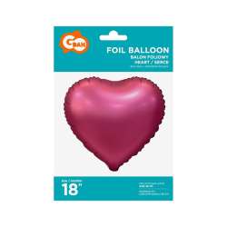 Balon foliowy Serce różowe matowe 45cm - 1