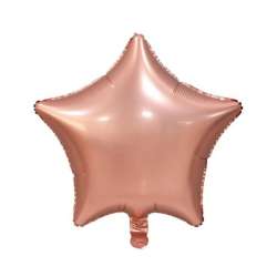 Balon foliowy Gwiazda matowa różowo-złota 44cm (BG-HMRZ)