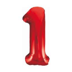 Balon foliowy B&C cyfra 1 czerwona 85cm (BC-HCW1) - 1