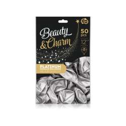 Balony Beauty&Charm platynowe srebrne 12"/50szt (CB-LSR5) - 1
