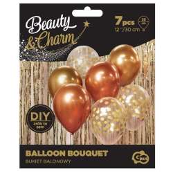 Bukiet balonowy Beauty&Charm złoto... 30cm 7sz (BB-ZLM7) - 1