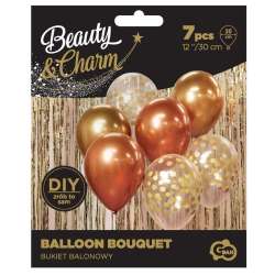 Balony Beauty&Charm bukiet złote 30cm 7szt (BB-ZLM7)