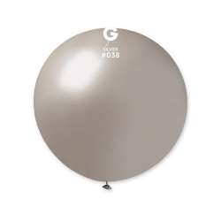 Balon kula metaliczna srebrna 80cm