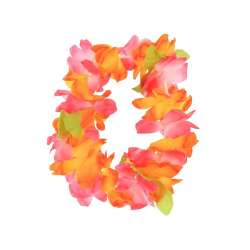 Opaska hawajska duże kwiaty pomarańczowo-różowa (DJ-ODPR) - 1