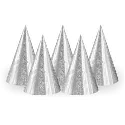 Czapeczki holograficzne srebrne 100szt - 1