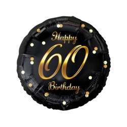 Balon foliowy B&C Happy 60 Birthday czarno-złoty (FG-O60Z) - 1