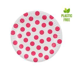 Talerzyki papierowe Groszki 18cm 6szt - 1