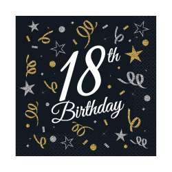 Serwetki B&C 18th Birthday 33x33cm 20szt (SP-18BD) - 1