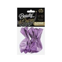 Balony Beauty&Charm, platynowe j. fiolet 30cm 7szt