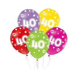 Balony liczba 40 urodziny 30cm 5szt