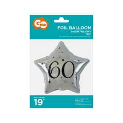 Balon foliowy 60-tka gwiazda srebrna (FG-G60C) - 1