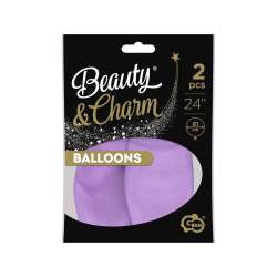 Balony Beauty&Charm makaronowe lawenda 61cm 2szt