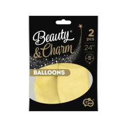 Balony Beauty&Charm makaronowe waniliowe 61cm 2szt - 1