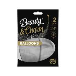 Balony Beauty&Charm platynowe srebrne 2szt - 1