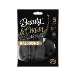 Balony Beauty&Charm pastelowe czarne 5szt