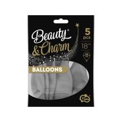Balony Beauty&Charm pastelowe szare 46cm 5szt - 1