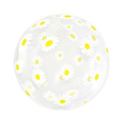 Balon Aqua kryształowy stokrotki 51cm