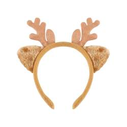 Opaska renifera z uszami jasno brązowa - 1