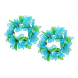 Bransoletki hawajskie niebiesko-zielone 2szt
