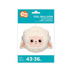 Balon foliowy Owieczka 43x36cm głowa - 1