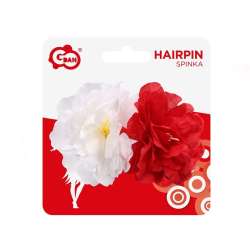 Spinka duża białe i czerwone płatki