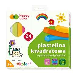 Plastelina szkolna kwadrat 24 kolory HAPPY COLOR - 1