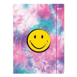 Teczka A4+ z gumką Smile różowa HAPPY COLOR - 1