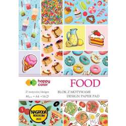 Blok z motywami Food A4 16 ark HAPPY COLOR