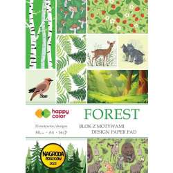 Blok z motywami Forest 80g/m2 A4 16 ark HAPPY COLO