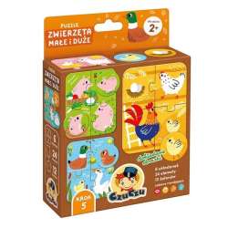 CzuCzu Puzzle Zwierzęta małe i duże 2+