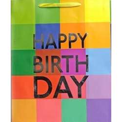Torebka brokat L Happy Birthday 1322-2