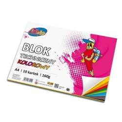 Blok techniczny A4 160g kolorowy 10 kartek