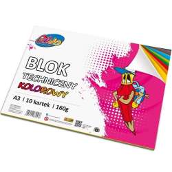 Blok techniczny A3 160g kolorowy 10 kartek