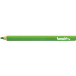 Kredka BAMBINO 12szt (1op=1szt.) w drewnie trójkątna, jasnozielona MAJEWSKI (5903235003660) - 1