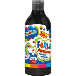 Farba plakatowa w butelce 500 ml czarna bambino (5903235628726) - 1