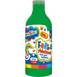 Farba plakatowa w butelce 500 ml zielona bambino (5903235628801)