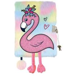 Pamiętnik z kłódką 3D włochacz A5 96k My Little Friend Tropical flamingo (5903235643224) - 1