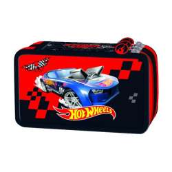 Piórnik potrójny z wyposażeniem Hot Wheels (5903235651472) - 1